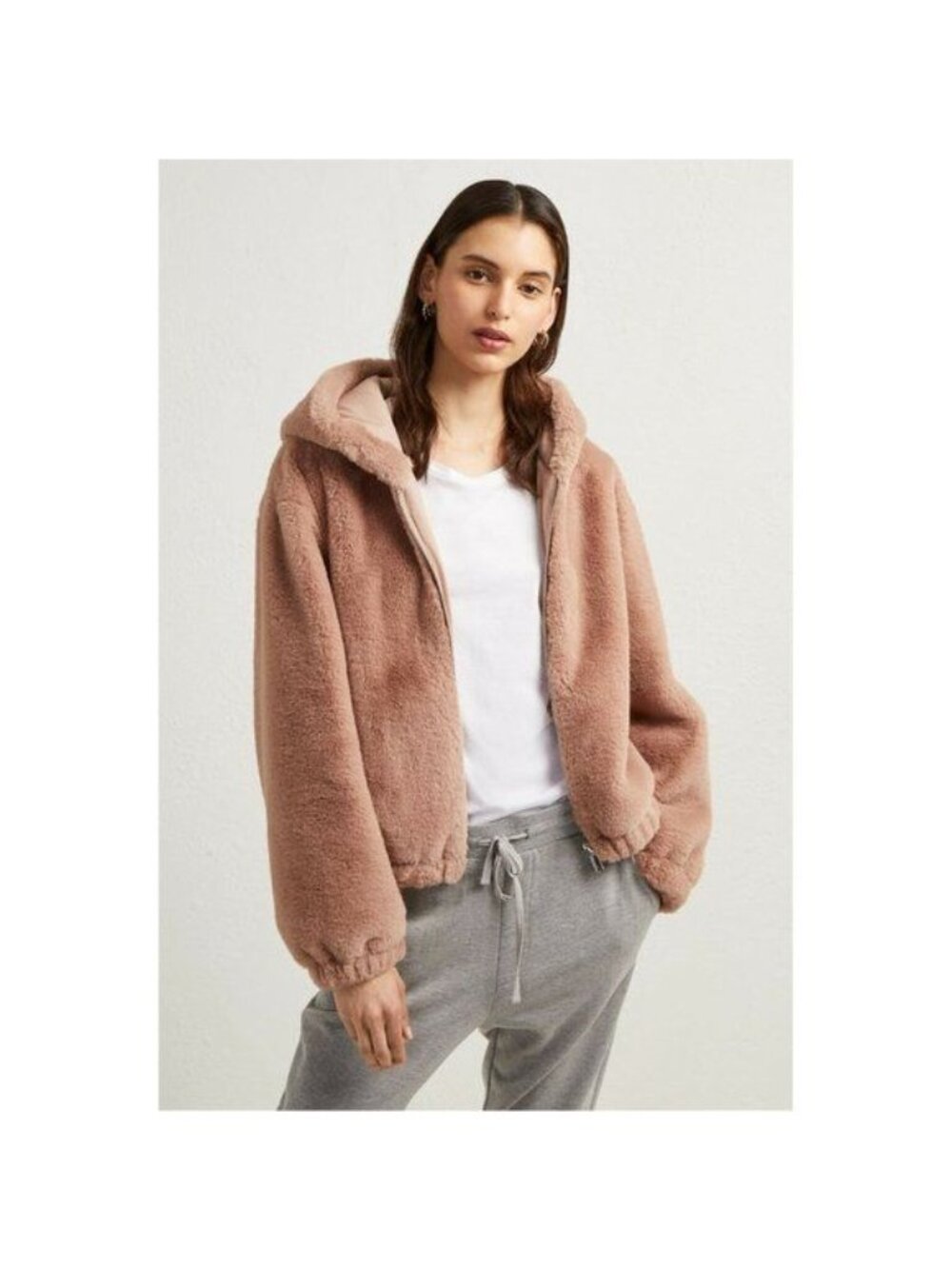 French Connection Arabella Faux Fur Hooded Jacket